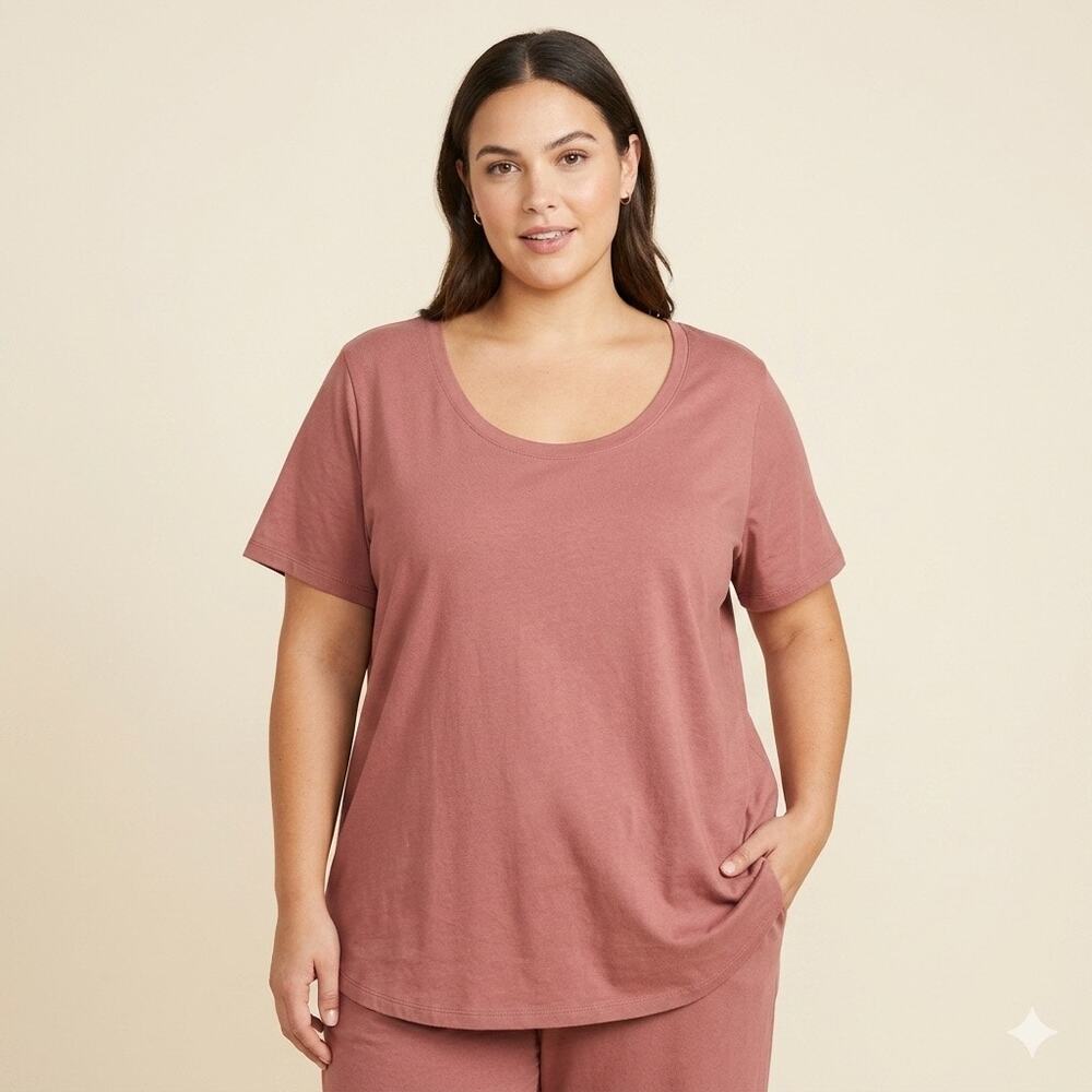 Ava & Viv Round Neck Tee size 4X NWT / PTP 32”